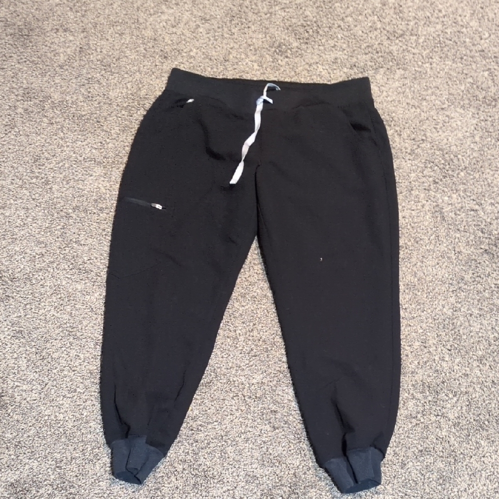 Figs Black Jogger Leggings with Drawstring